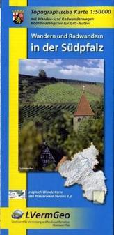 Topographische Karte Rheinland-Pfalz Wandern und Radwandern in der Südpfalz