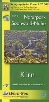 Topographische Karte Rheinland-Pfalz Naturpark Soonwald-Nahe. Bl.2