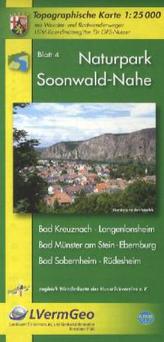 Topographische Karte Rheinland-Pfalz Naturpark Soonwald-Nahe. Bl.4