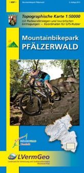 Topographische Karte Rheinland-Pfalz Mountainbikepark Pfälzerwald