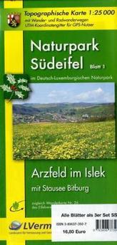 Topographische Karte Rheinland-Pfalz Naturpark Südeifel im Deutsch-Luxemburgischen Naturpark, 3 Bl.