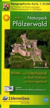 Topographische Karte Rheinland-Pfalz Naturpark Pfälzerwald. Bl.4