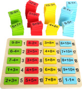 Small Foot Dřevěná barevná matematická tabulka součty