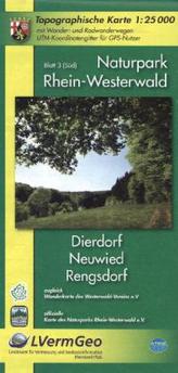 Topographische Karte Rheinland-Pfalz Naturpark Rhein-Westerwald. Bl.3