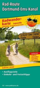 PublicPress Leporello Radtourenkarte Rad-Route Dortmund-Ems-Kanal