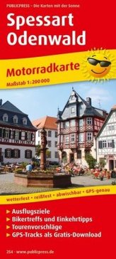 PublicPress Motorradkarte Spessart, Odenwald
