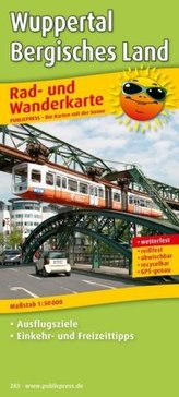 PublicPress Rad- und Wanderkarte Wuppertal, Bergisches Land