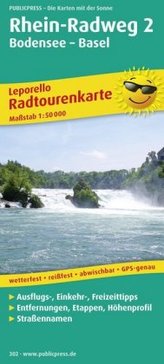 PublicPress Radwanderkarte Rhein-Radweg, 21 Teilktn.. Tl.2