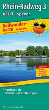 PublicPress Radwanderkarte Rhein-Radweg, 28 Teilktn.. Tl.3