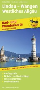 PublicPress Rad- und Wanderkarte Lindau - Wangen - Westliches Allgäu