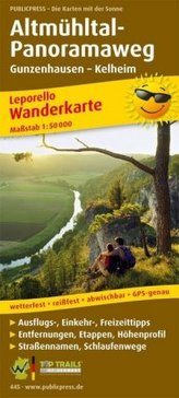 PublicPress Wanderkarte Altmühltal-Panoramaweg, 21 Teilktn.