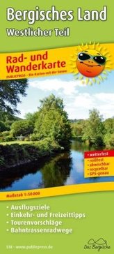 PublicPress Rad- und Wanderkarte Bergisches Land, Westlicher Teil