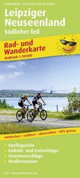 PublicPress Rad- und Wanderkarte Leipziger Neuseenland, Südlicher Teil