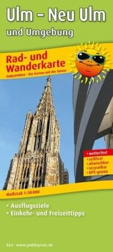 PublicPress Rad- und Wanderkarte Ulm, Neu-Ulm und Umgebung