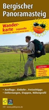 PublicPress Leporello Wanderkarte Bergischer Panoramasteig