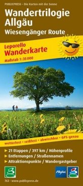 PublicPress Wanderkarte Wandertrilogie Allgäu - Wiesengänger Route