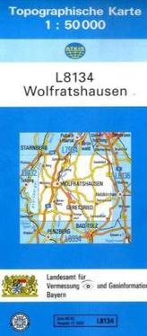 Topographische Karte Bayern Wolfratshausen