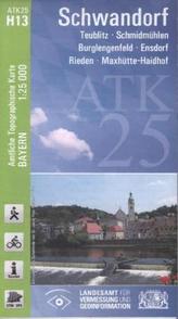 Amtliche Topographische Karte Bayern Schwandorf
