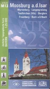 Amtliche Topographische Karte Bayern Moosburg a .d. Isar