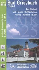Amtliche Topographische Karte Bayern Bad Griesbach i. Rottal