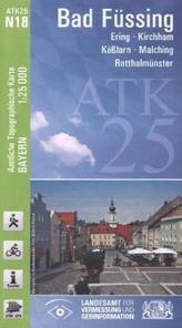 Amtliche Topographische Karte Bayern Bad Füssing