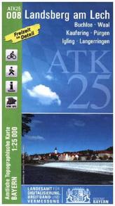 Amtliche Topographische Karte Bayern Landsberg am Lech