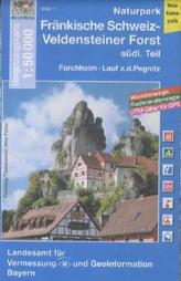 Topographische Karte Bayern Naturpark Fränkische Schweiz-Veldensteiner Forst, südlicher Teil