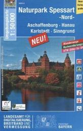 Topographische Karte Bayern Naturpark Spessart Nord