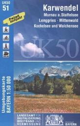 Topographische Karte Bayern Karwendel