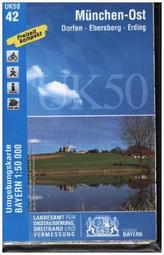Topographische Karte Bayern München-Ost