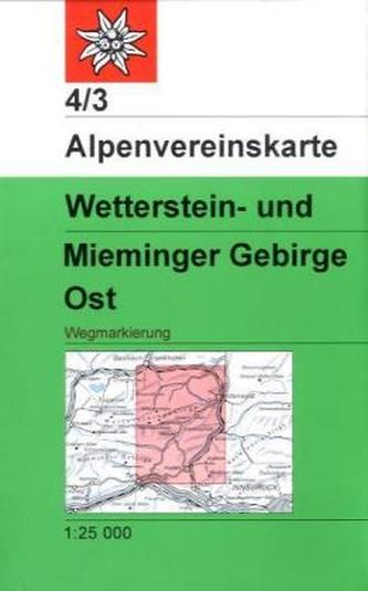 Alpenvereinskarte Wetterstein- und Mieminger Gebirge Ost Alpenvereinskarte Wetterstein- und Mieminger Gebirge Ost