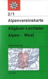 Alpenvereinskarte Allgäuer-Lechtaler Alpen - West