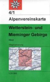 Alpenvereinskarte Wetterstein- und Mieminger Gebirge West
