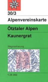 Alpenvereinskarte Ötztaler Alpen, Kaunergrat