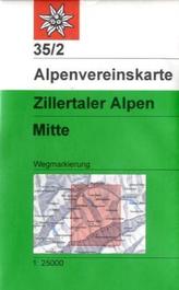 Alpenvereinskarte Zillertaler Alpen Mitte