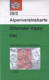 Alpenvereinskarte Zillertaler Alpen Ost