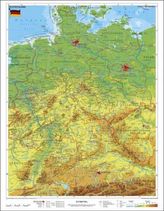 Stiefel Wandkarte Kleinformat Deutschland, physisch, ohne Metallstäbe