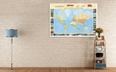 Places of my Life, Poster Weltkarte, foliert und beleistet, inkl. Neoballs