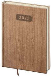 Diář 2021: Wood světle hnědá, A5 denní, 145x205
