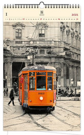 Kalendář 2021 dřevěný: Tram, 340x555