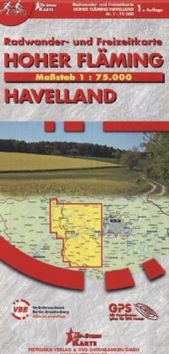 Hoher Fläming, Haveland, Radwander- und Freizeitkarte Hoher Fläming, Haveland, Radwander- und Freizeitkarte