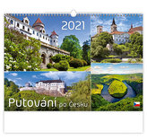 Kalendář 2021 nástěnný: Putování po Česku, 450x315