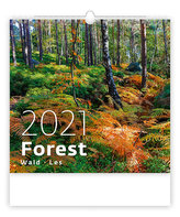 Kalendář 2021 nástěnný: Forest/Wald/Les, 340x325