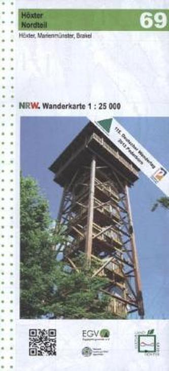 Wanderkarte Nordrhein-Westfalen Höxter Nordteil Wanderkarte Nordrhein-Westfalen Höxter Nordteil