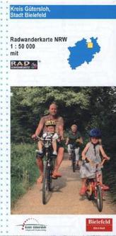 Radwanderkarte Nordrhein-Westfalen Kreis Gütersloh, Stadt Bielefeld