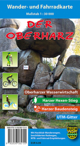 Der Oberharz, Wander- und Fahrradkarte