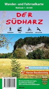 Der Südharz, Wander- und Fahrradkarte