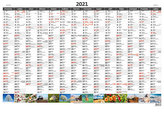 Kalendář 2021 nástěnný: Plánovací roční mapa A1 obrázková, 880x640