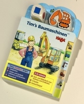 Tim's Baumaschinen (Rahmenpuzzle), m. Holzwürfel u. -figur