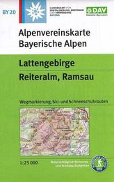 Alpenvereinskarte Lattengebirge, Reiteralm, Ramsau